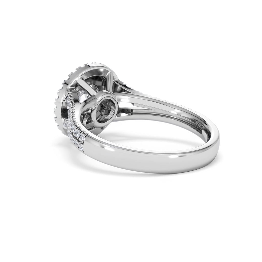 Camilla GIA Diamond Halo Engagement Ring in Platinum 1.65ct G/SI2