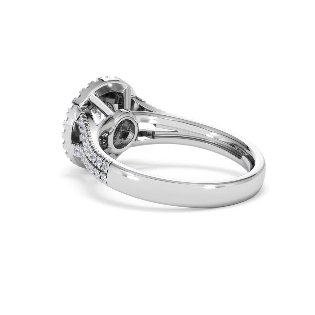 Camilla GIA Diamond Halo Engagement Ring in Platinum 1.65ct G/SI2