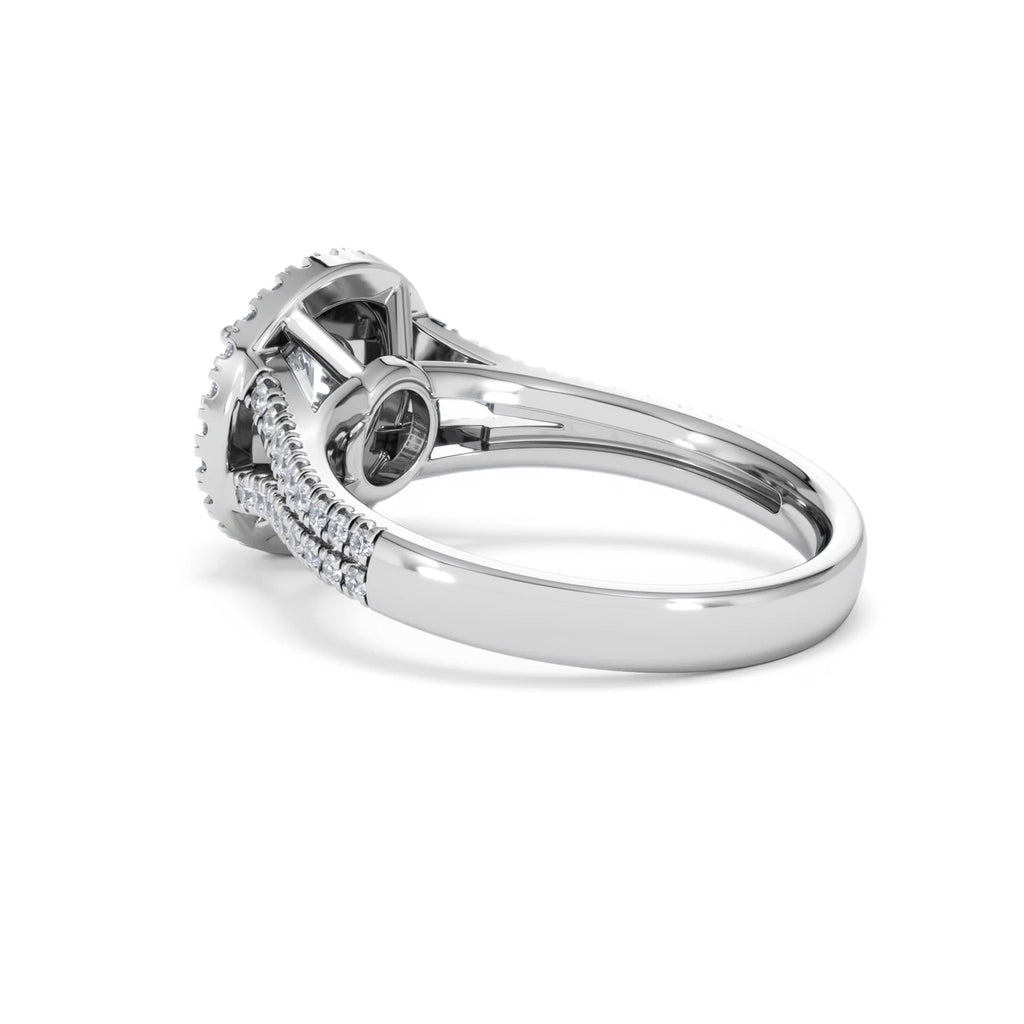 Camilla GIA Diamond Halo Engagement Ring in Platinum 1.65ct G/SI2