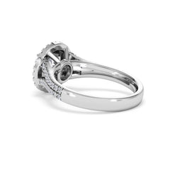 Camilla GIA Diamond Halo Engagement Ring in Platinum 1.65ct G/SI2