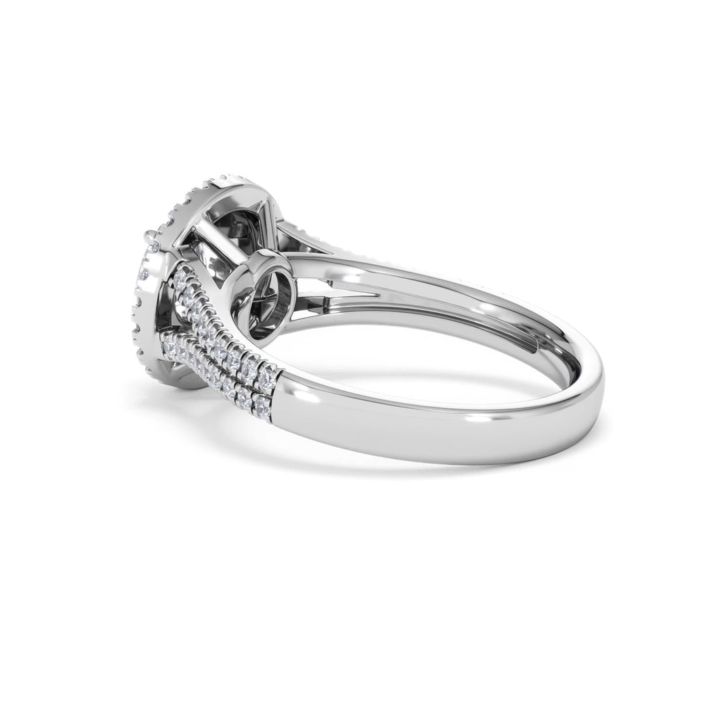 Camilla GIA Diamond Halo Engagement Ring in Platinum 1.65ct G/SI2