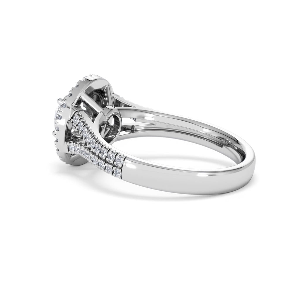 Camilla GIA Diamond Halo Engagement Ring in Platinum 1.65ct G/SI2