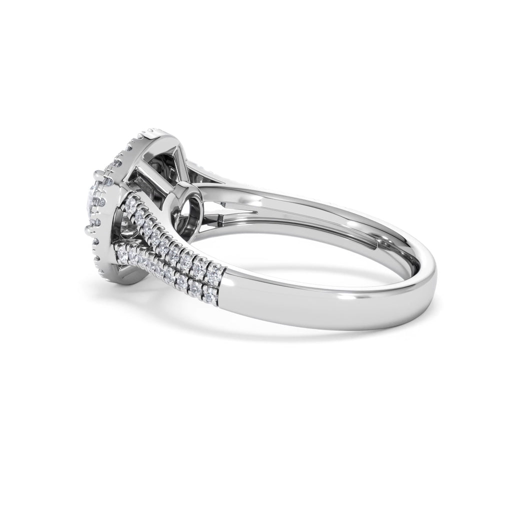 Camilla GIA Diamond Halo Engagement Ring in Platinum 1.65ct G/SI2