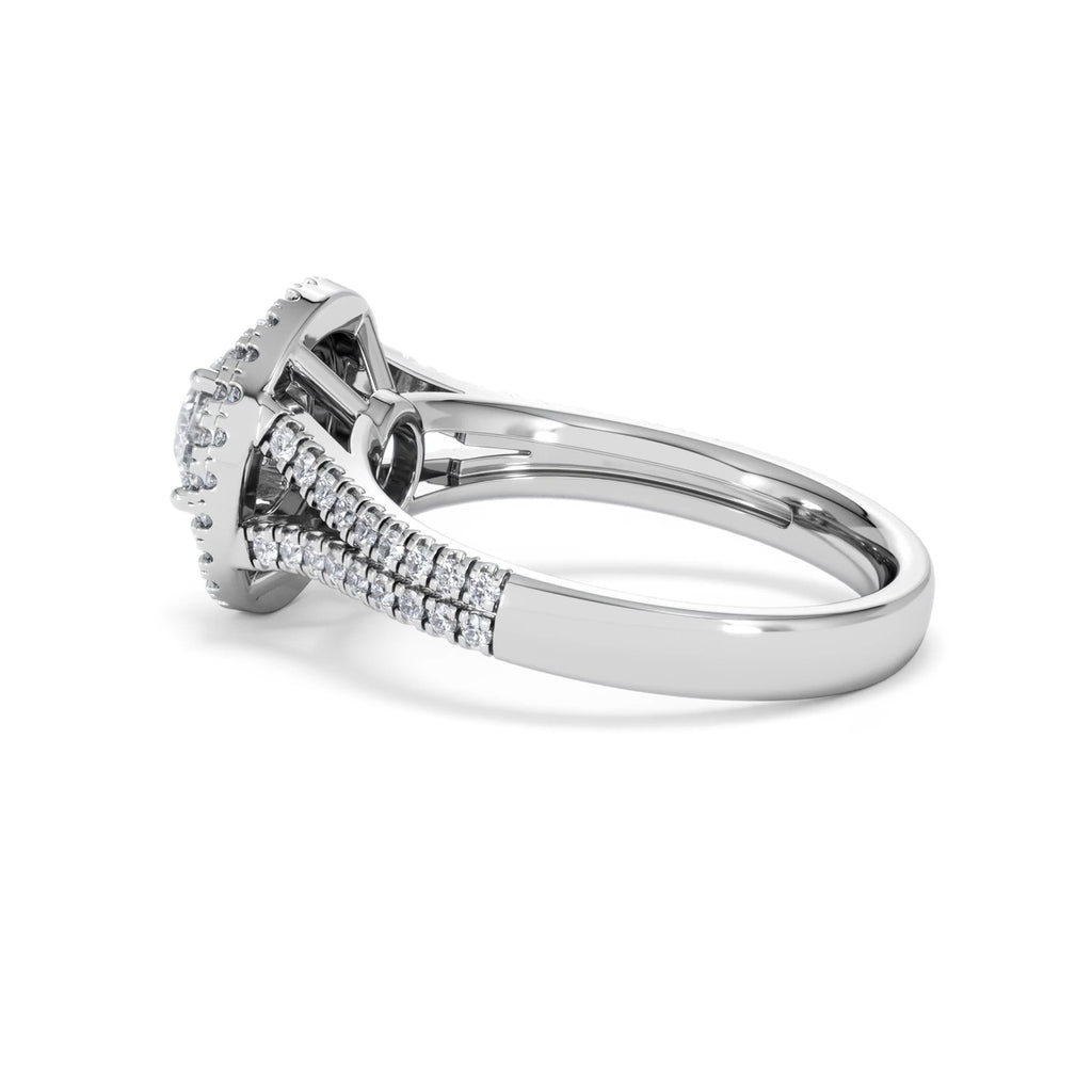 Camilla GIA Diamond Halo Engagement Ring in Platinum 1.65ct G/SI2