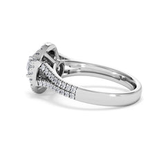Camilla GIA Diamond Halo Engagement Ring in Platinum 1.65ct G/SI2