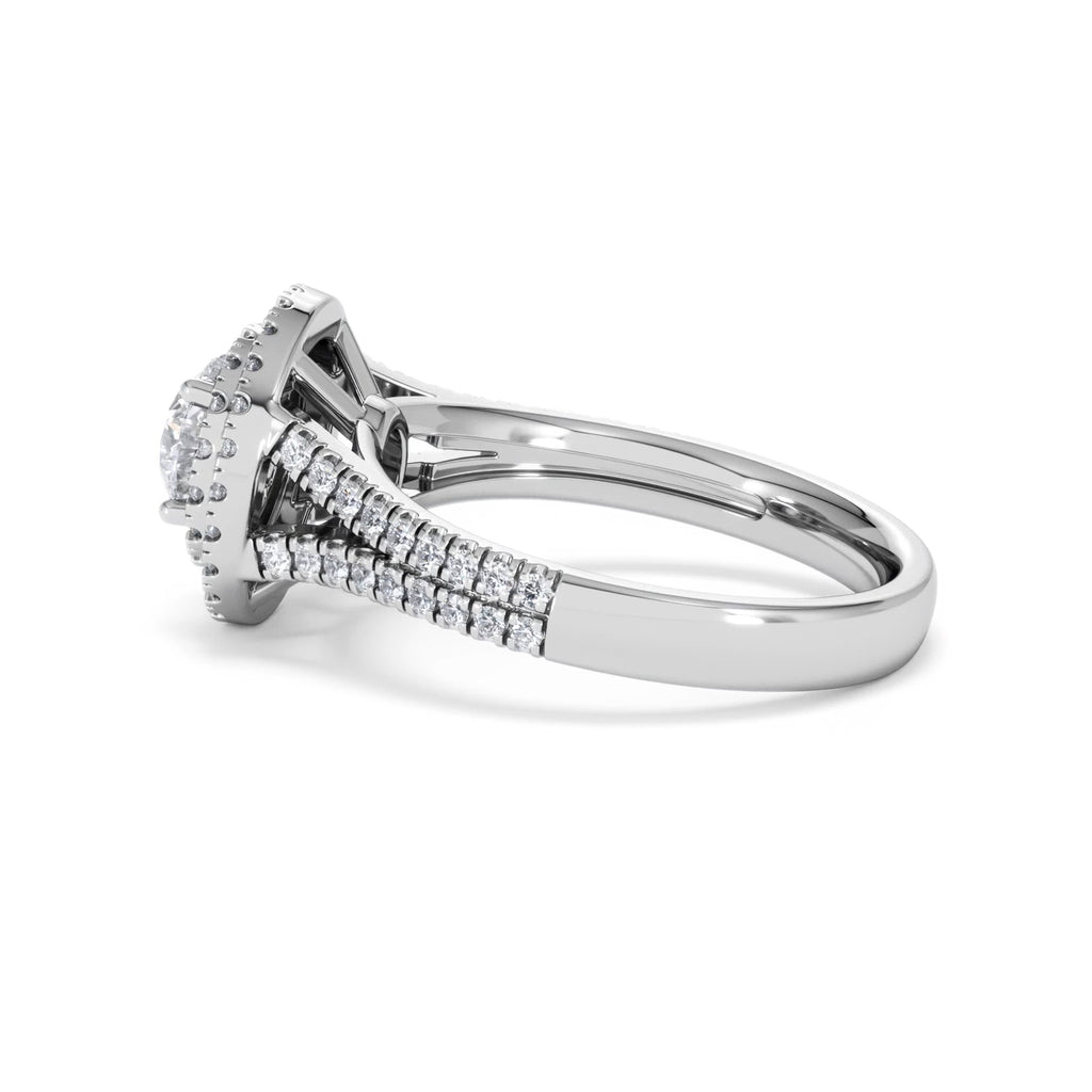 Camilla GIA Diamond Halo Engagement Ring in Platinum 1.65ct G/SI2