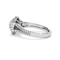 Camilla GIA Diamond Halo Engagement Ring in Platinum 1.65ct G/SI2
