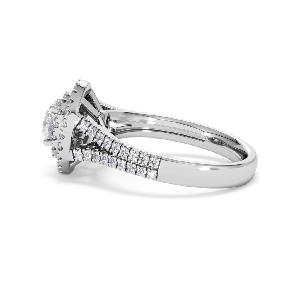 Camilla GIA Diamond Halo Engagement Ring in Platinum 1.65ct G/SI2