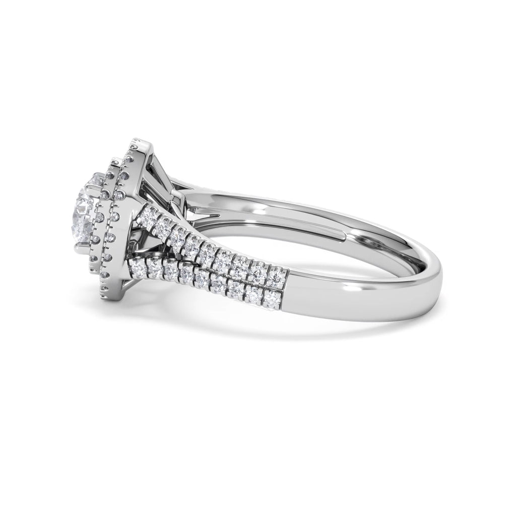 Camilla GIA Diamond Halo Engagement Ring in Platinum 1.65ct G/SI2