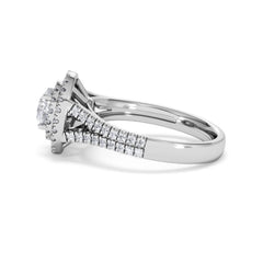 Camilla GIA Diamond Halo Engagement Ring in Platinum 1.65ct G/SI2