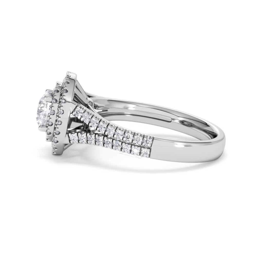 Camilla GIA Diamond Halo Engagement Ring in Platinum 1.65ct G/SI2