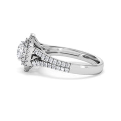 Camilla GIA Diamond Halo Engagement Ring in Platinum 1.65ct G/SI2
