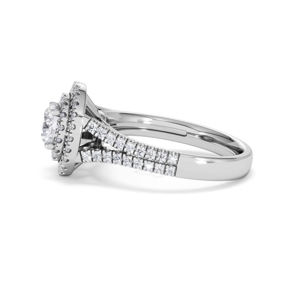 Camilla GIA Diamond Halo Engagement Ring in Platinum 1.65ct G/SI2