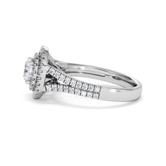 Camilla GIA Diamond Halo Engagement Ring in Platinum 1.65ct G/SI2