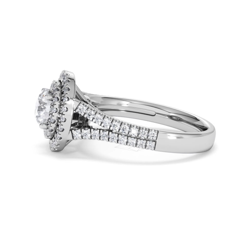 Camilla GIA Diamond Halo Engagement Ring in Platinum 1.65ct G/SI2