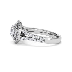 Camilla GIA Diamond Halo Engagement Ring in Platinum 1.65ct G/SI2