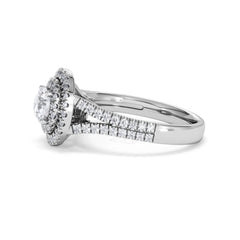 Camilla GIA Diamond Halo Engagement Ring in Platinum 1.65ct G/SI2