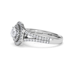 Camilla GIA Diamond Halo Engagement Ring in Platinum 1.65ct G/SI2