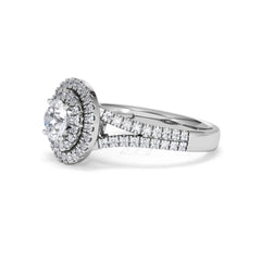 Camilla GIA Diamond Halo Engagement Ring in Platinum 1.65ct G/SI2