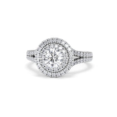 Camilla GIA Diamond Halo Engagement Ring in Platinum 1.65ct G/SI2