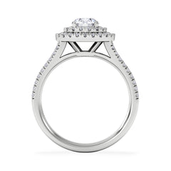 Camilla GIA Diamond Halo Engagement Ring in Platinum 1.65ct G/SI2