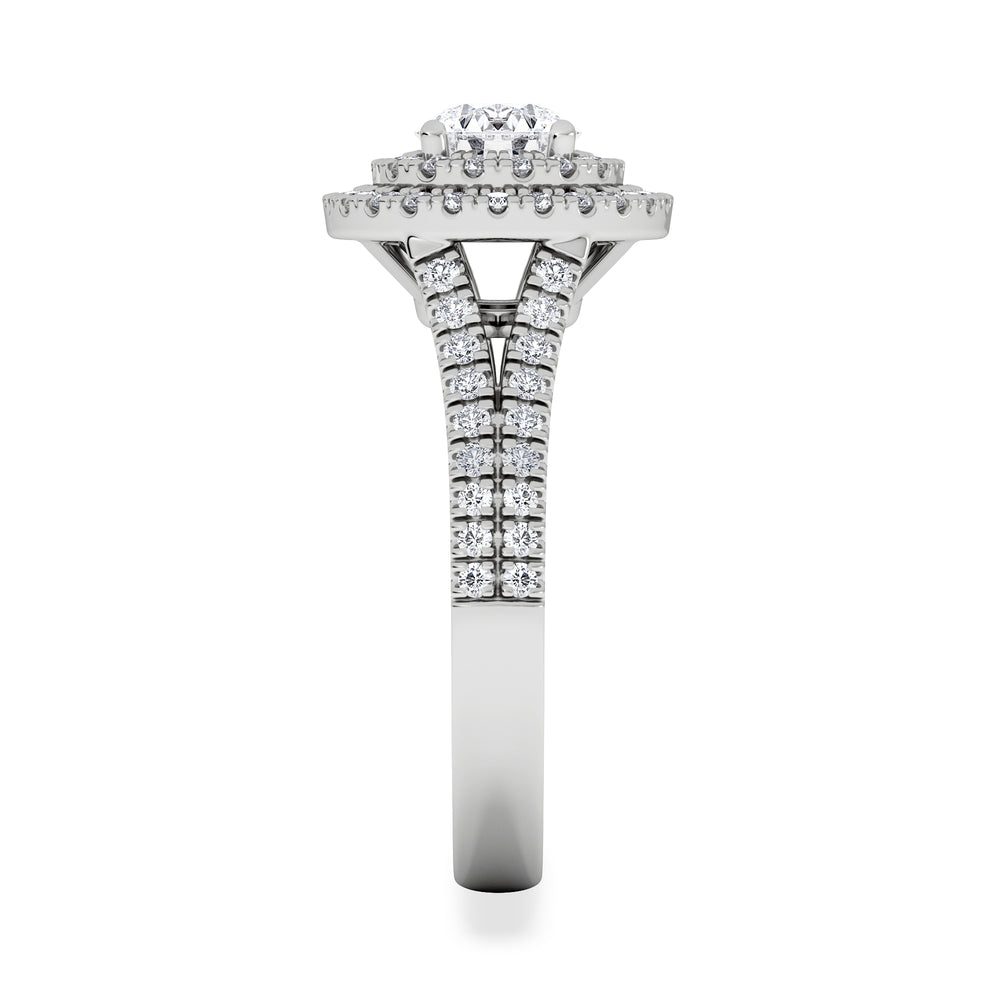 Camilla GIA Diamond Halo Engagement Ring in Platinum 1.65ct G/VS2