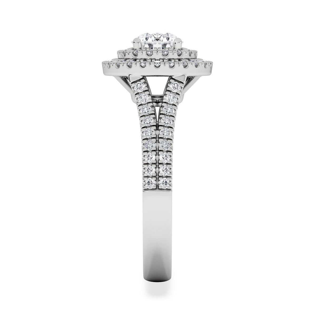 Camilla GIA Diamond Halo Engagement Ring in Platinum 1.65ct G/VS2