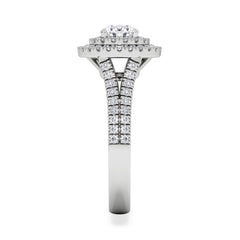 Camilla GIA Diamond Halo Engagement Ring in Platinum 1.65ct G/SI2