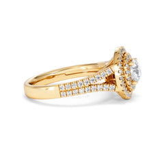 Camilla GIA Diamond Halo Engagement Ring in 18K Gold 1.65ct G/VS