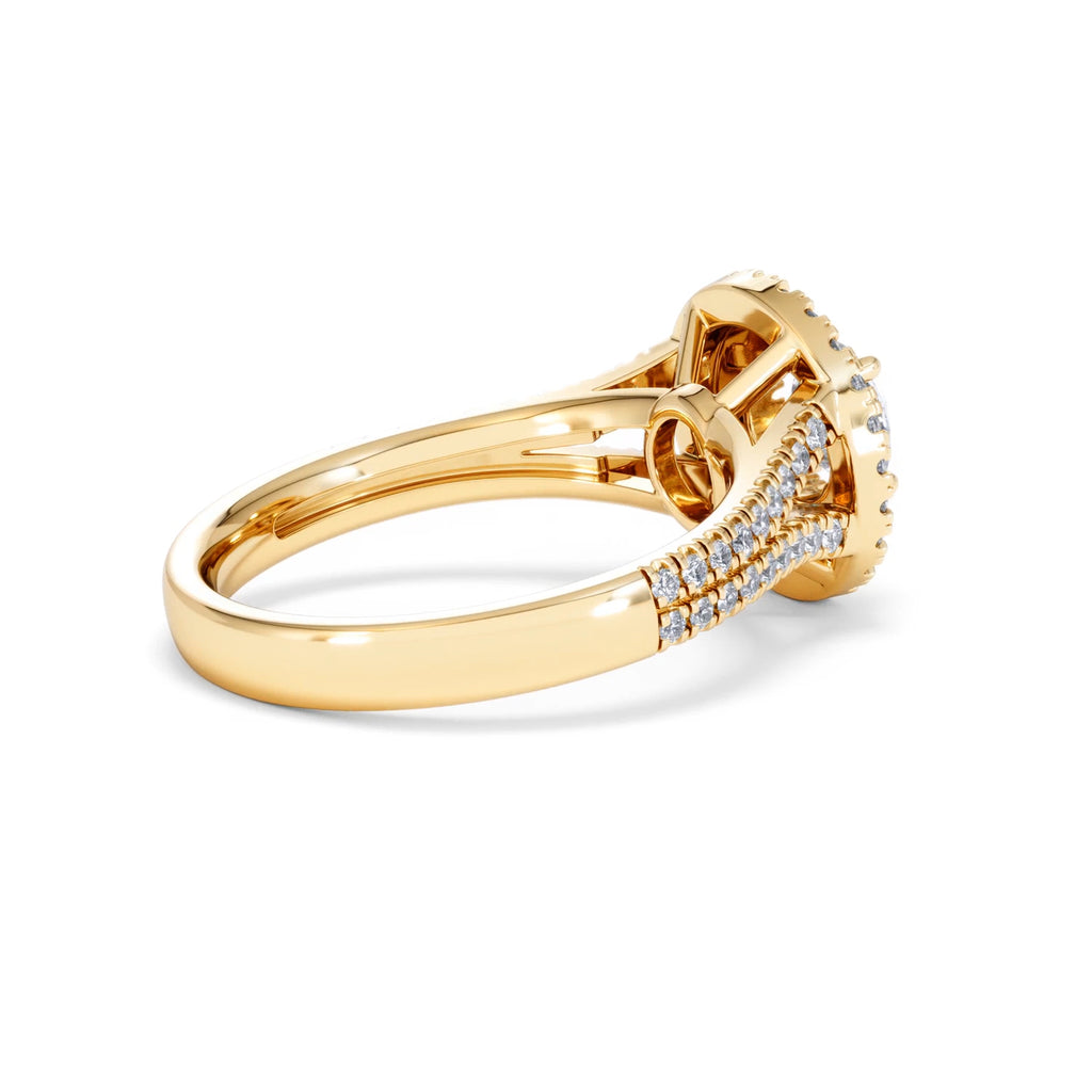 Camilla GIA Diamond Halo Engagement Ring in 18K Gold 1.65ct G/VS