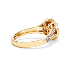 Camilla GIA Diamond Halo Engagement Ring in 18K Gold 1.65ct G/VS