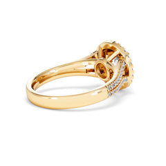 Camilla GIA Diamond Halo Engagement Ring in 18K Gold 1.65ct G/VS