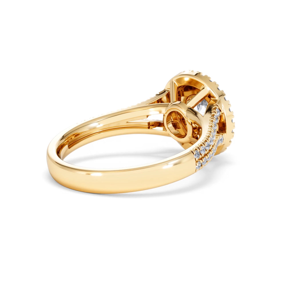 Camilla GIA Diamond Halo Engagement Ring in 18K Gold 1.65ct G/VS
