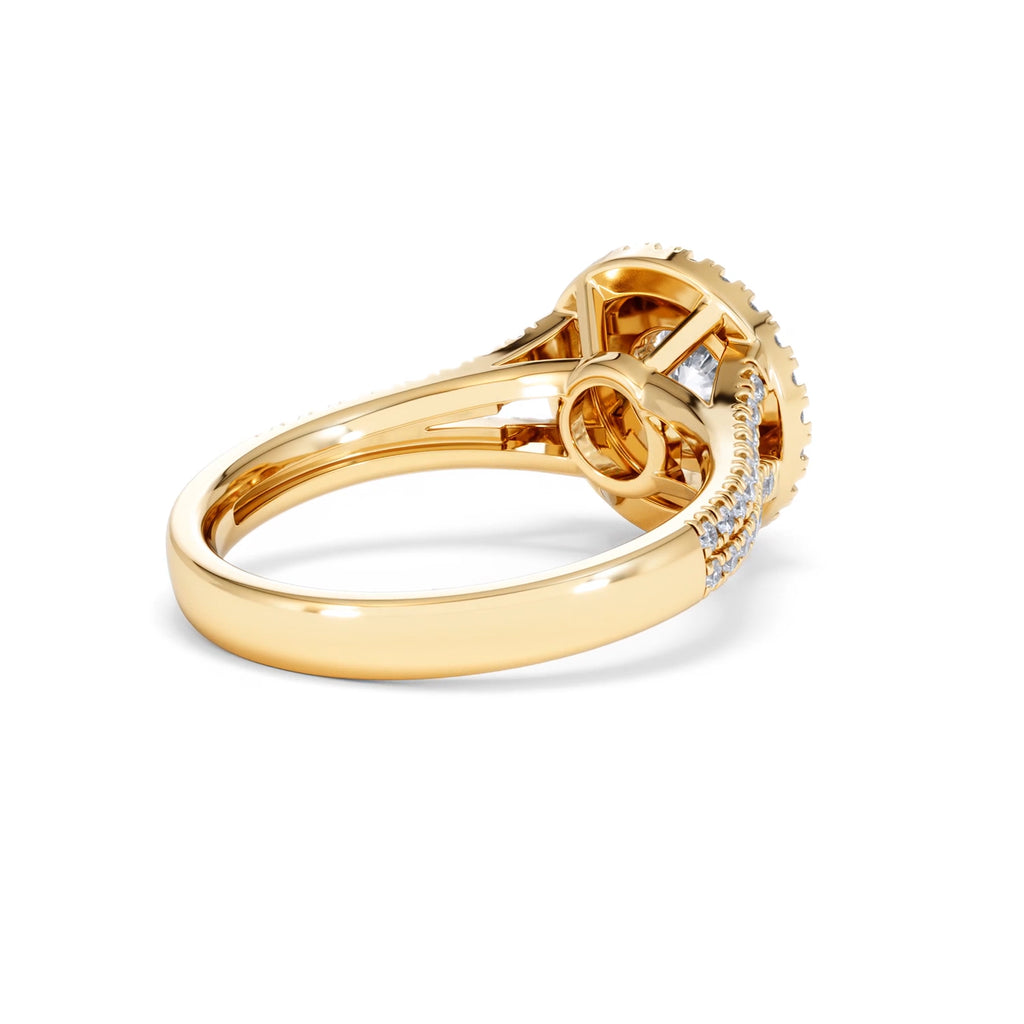 Camilla GIA Diamond Halo Engagement Ring in 18K Gold 1.65ct G/VS