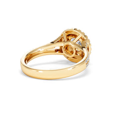Camilla GIA Diamond Halo Engagement Ring in 18K Gold 1.65ct G/VS