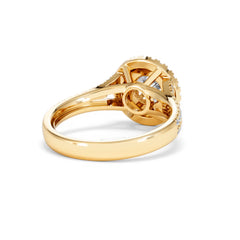Camilla GIA Diamond Halo Engagement Ring in 18K Gold 1.65ct G/VS