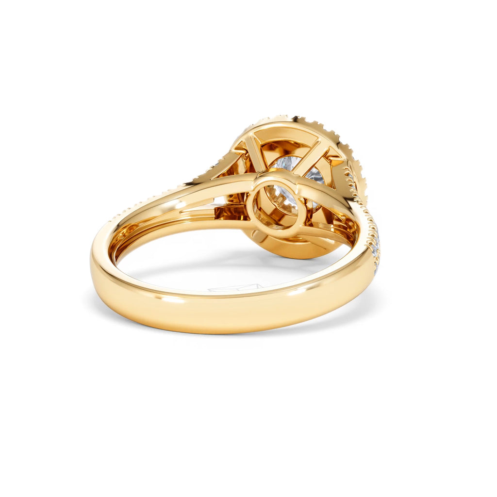 Camilla GIA Diamond Halo Engagement Ring in 18K Gold 1.65ct G/VS