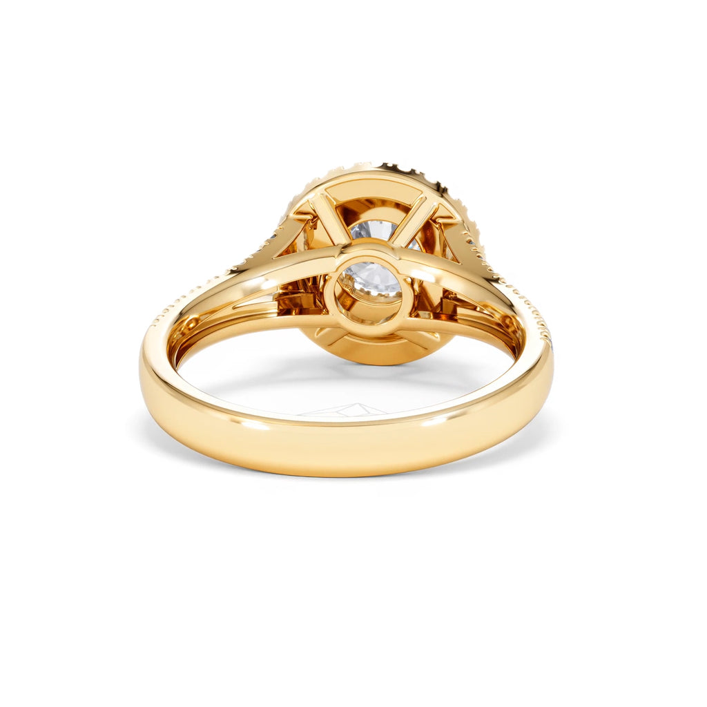 Camilla GIA Diamond Halo Engagement Ring in 18K Gold 1.65ct G/VS