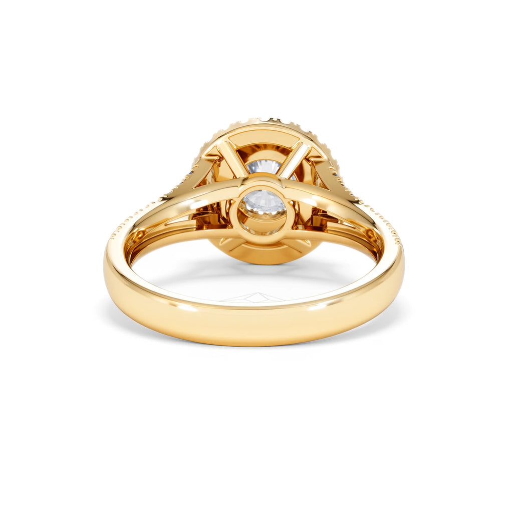 Camilla GIA Diamond Halo Engagement Ring in 18K Gold 1.65ct G/VS