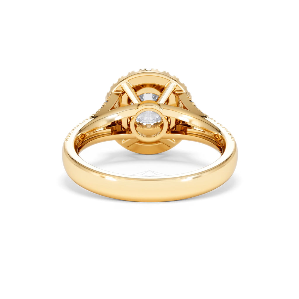 Camilla GIA Diamond Halo Engagement Ring in 18K Gold 1.65ct G/VS