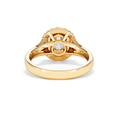 Camilla GIA Diamond Halo Engagement Ring in 18K Gold 1.65ct G/VS