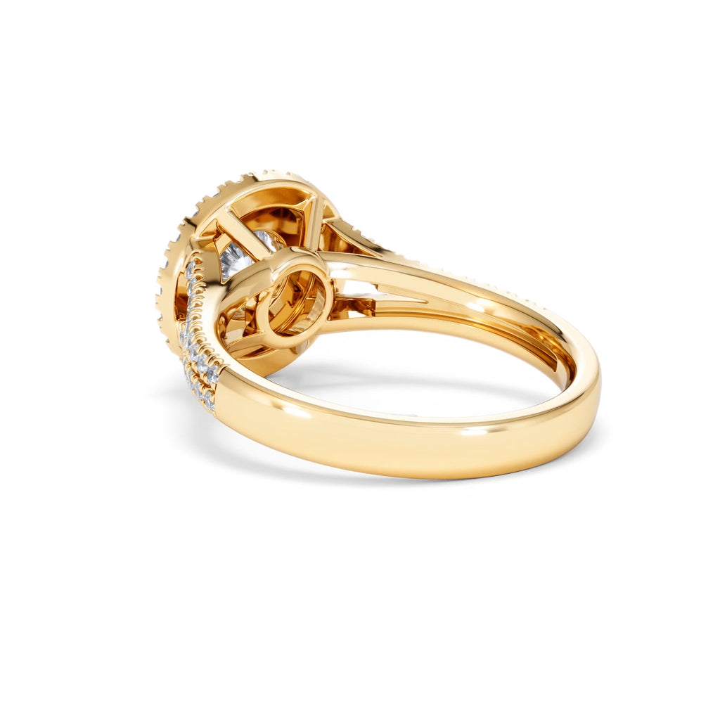 Camilla GIA Diamond Halo Engagement Ring in 18K Gold 1.65ct G/VS