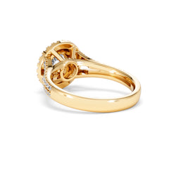 Camilla GIA Diamond Halo Engagement Ring in 18K Gold 1.65ct G/VS