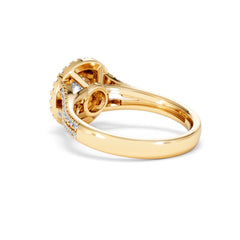 Camilla GIA Diamond Halo Engagement Ring in 18K Gold 1.65ct G/VS