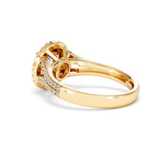 Camilla GIA Diamond Halo Engagement Ring in 18K Gold 1.65ct G/VS
