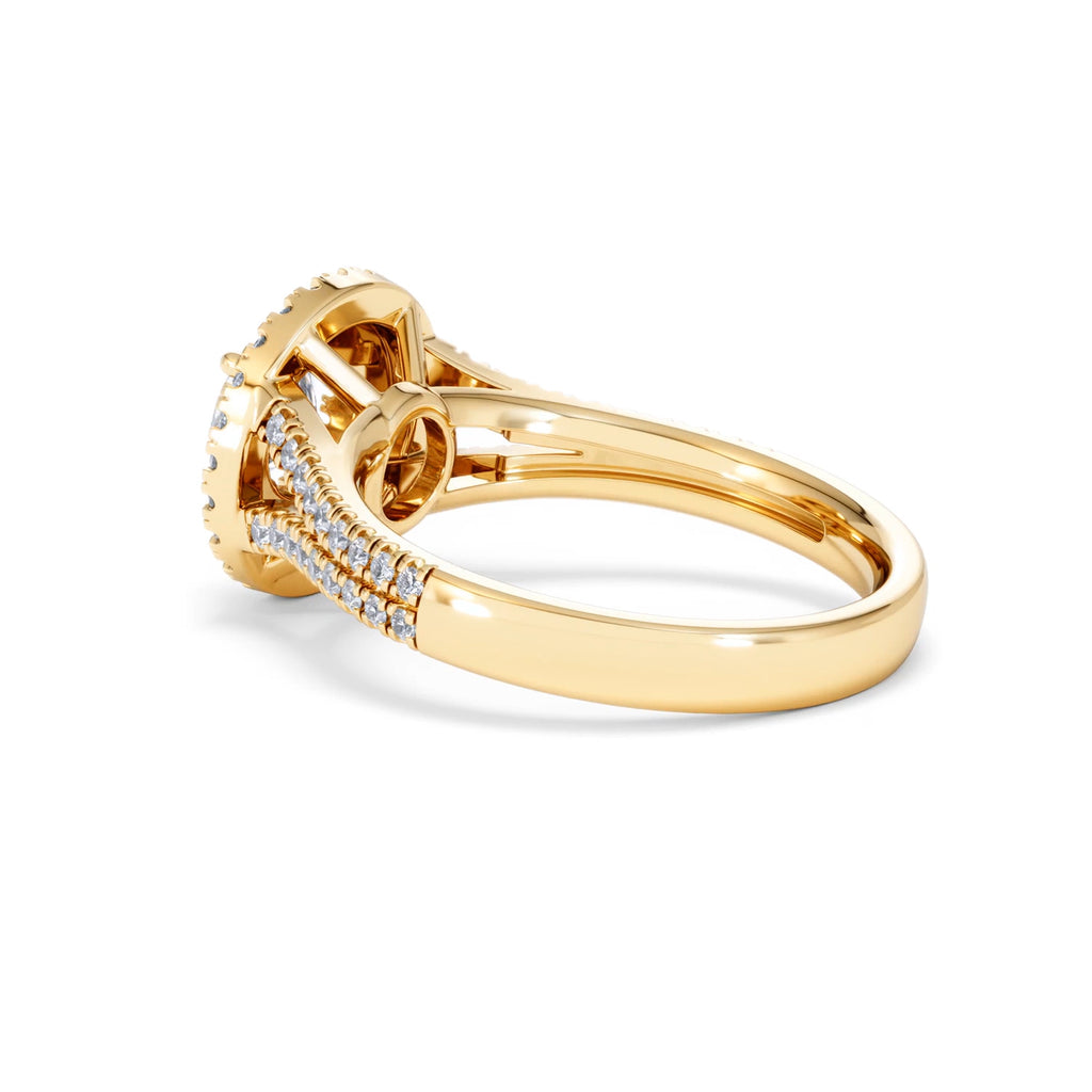 Camilla GIA Diamond Halo Engagement Ring in 18K Gold 1.65ct G/VS