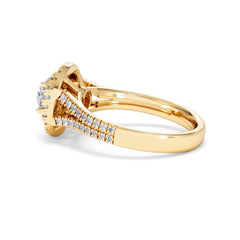 Camilla GIA Diamond Halo Engagement Ring in 18K Gold 1.65ct G/VS