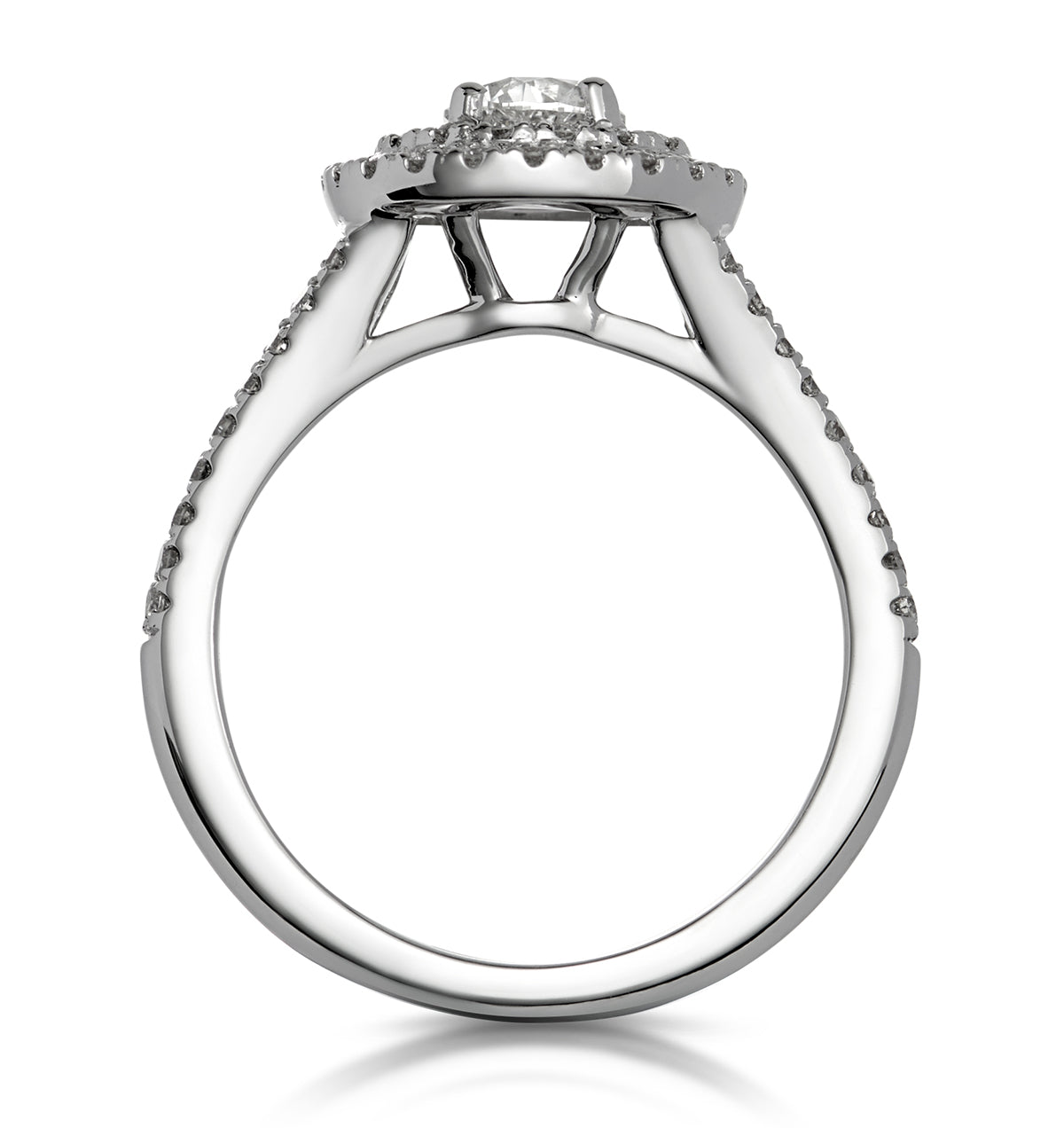 Camilla Diamond Halo Engagement Ring in Platinum 1.15ct G/VS1