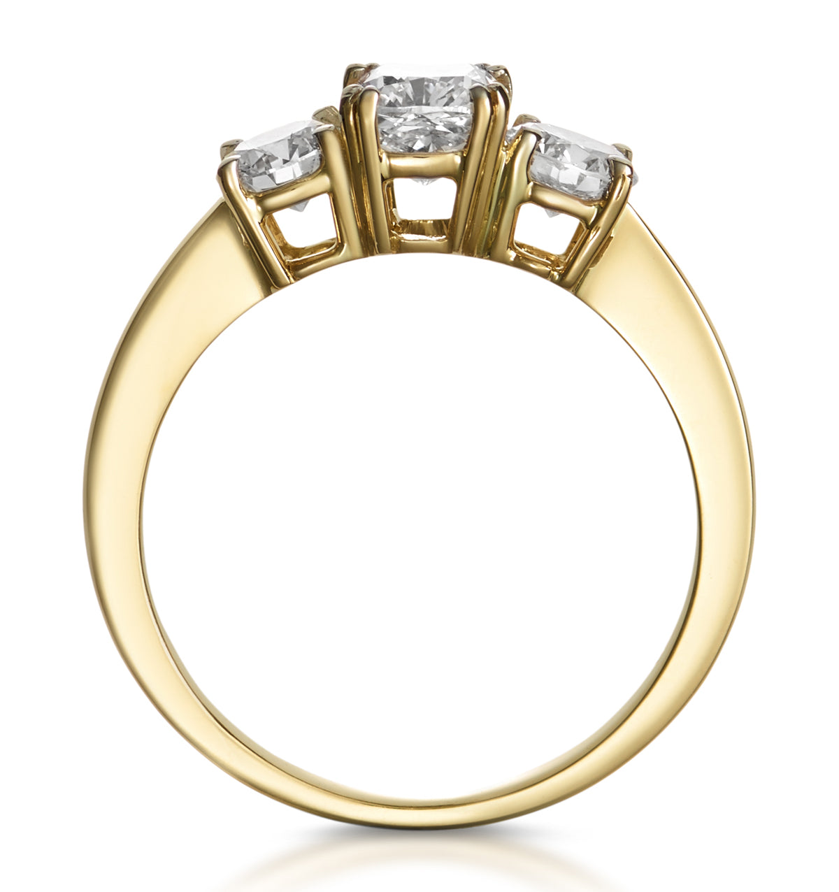3 Stone Meghan Diamond Engagement Ring 1.7CT G/Vs2 in 18K Gold