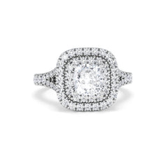 Anastasia Lab Diamond Halo Engagement Ring in Platinum 1.85ct F/VS1